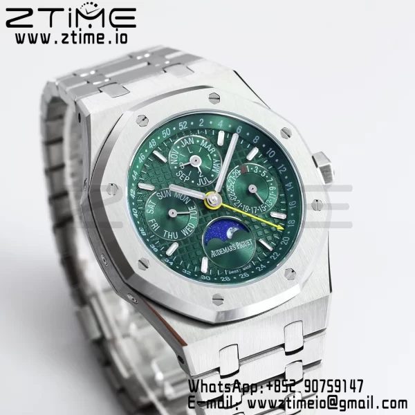 AP Royal Oak 41mm Complicated 26574 SS BBRF1:1 Best Edition Green Dial on SS Bracelet A5134 - Super Clone Watch | 1:1 Best Version