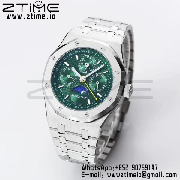 AP Royal Oak 41mm Complicated 26574 SS BBRF1:1 Best Edition Green Dial on SS Bracelet A5134 - Super Clone Watch | 1:1 Best Version