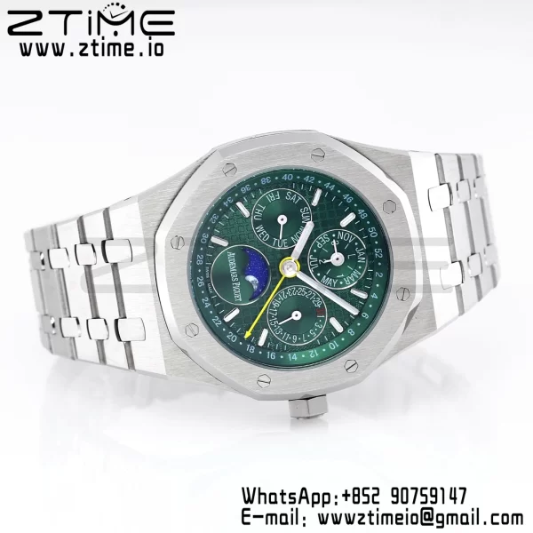 AP Royal Oak 41mm Complicated 26574 SS BBRF1:1 Best Edition Green Dial on SS Bracelet A5134 - Super Clone Watch | 1:1 Best Version