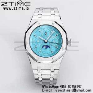 AP Royal Oak 41mm Complicated 26574 SS BBRF1:1 Best Edition Tiffany Blue Dial on SS Bracelet A5134 - Super Clone Watch | 1:1 Best Version