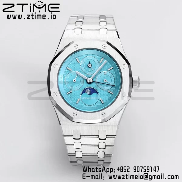 AP Royal Oak 41mm Complicated 26574 SS BBRF1:1 Best Edition Tiffany Blue Dial on SS Bracelet A5134 - Super Clone Watch | 1:1 Best Version