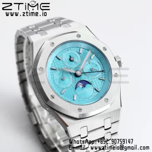 AP Royal Oak 41mm Complicated 26574 SS BBRF1:1 Best Edition Tiffany Blue Dial on SS Bracelet A5134 - Super Clone Watch | 1:1 Best Version