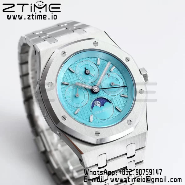 AP Royal Oak 41mm Complicated 26574 SS BBRF1:1 Best Edition Tiffany Blue Dial on SS Bracelet A5134 - Super Clone Watch | 1:1 Best Version