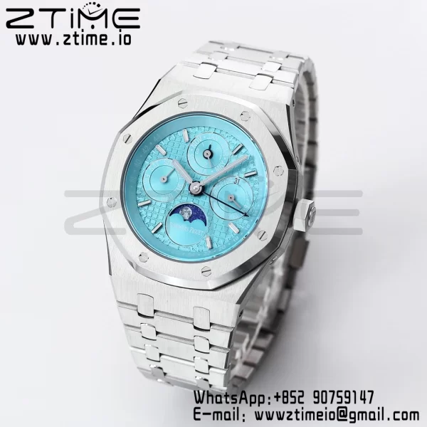 AP Royal Oak 41mm Complicated 26574 SS BBRF1:1 Best Edition Tiffany Blue Dial on SS Bracelet A5134 - Super Clone Watch | 1:1 Best Version