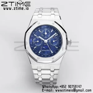 AP Royal Oak 41mm Complicated 26574 SS BBRF1:1 Best Edition Blue Dial on SS Bracelet A5134 - Super Clone Watch | 1:1 Best Version