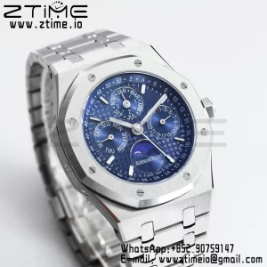 AP Royal Oak 41mm Complicated 26574 SS BBRF1:1 Best Edition Blue Dial on SS Bracelet A5134 - Super Clone Watch | 1:1 Best Version