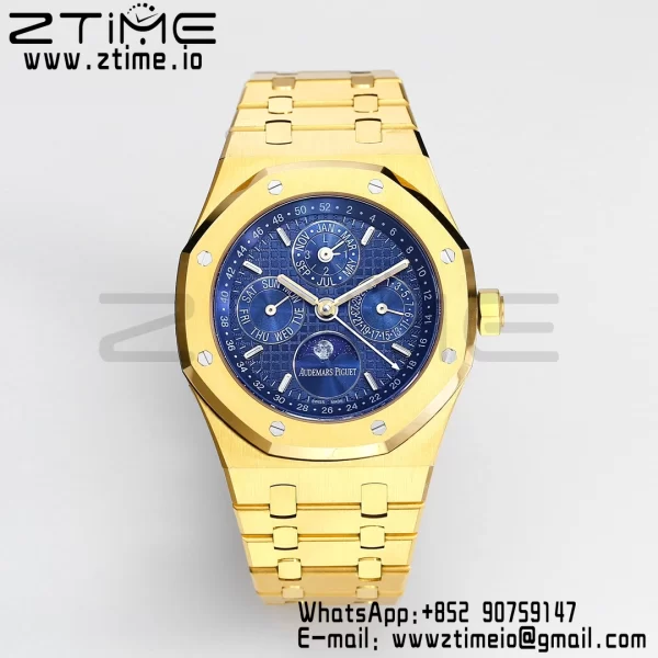 Royal Oak 41mm Complicated 26574 YG BBRF1:1 Best Edition Blue Dial on YG Bracelet A5134 - Super Clone Watch | 1:1 Best Version