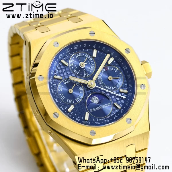 Royal Oak 41mm Complicated 26574 YG BBRF1:1 Best Edition Blue Dial on YG Bracelet A5134 - Super Clone Watch | 1:1 Best Version
