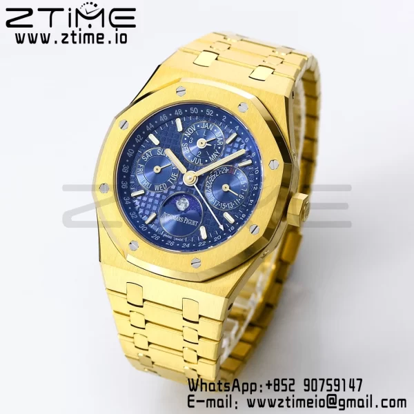 Royal Oak 41mm Complicated 26574 YG BBRF1:1 Best Edition Blue Dial on YG Bracelet A5134 - Super Clone Watch | 1:1 Best Version