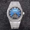AP Royal Oak 2018 SIHH SS Tourbillon R8F Blue Sunburst Tapisserie Dial on SS Bracelet V3 - スーパークローンウォッチ｜1:1ベストバージョン