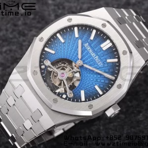 AP Royal Oak 2018 SIHH SS Tourbillon R8F Blue Sunburst Tapisserie Dial on SS Bracelet V3 - Super Clone Watch | 1:1 Best Version