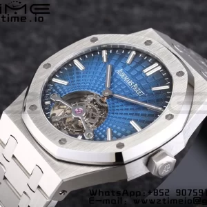 AP Royal Oak 2018 SIHH SS Tourbillon R8F Blue Sunburst Tapisserie Dial on SS Bracelet V3 - Super Clone Watch | 1:1 Best Version
