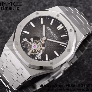 AP Royal Oak 2018 SIHH SS Tourbillon R8F Gray Sunburst Tapisserie Dial on SS Bracelet V3 - Super Clone Watch | 1:1 Cea mai bună versiune