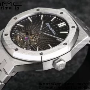 AP Royal Oak 2018 SIHH SS Tourbillon R8F Gray Sunburst Tapisserie Dial on SS Bracelet V3 - Super Clone Watch | 1:1 Cea mai bună versiune