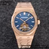 AP Royal Oak 2018 SIHH RG Tourbillon R8F Esfera Tapisserie Azul en Brazalete RG V3 - Reloj Super Clon | 1:1 Mejor Versión