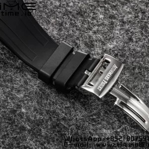 AP Royal Oak 2018 SIHH SS Tourbillon R8F Gray Sunburst Tapisserie Dial on Black Rubber Strap V3 - Super Clone Watch | 1:1 Best Version