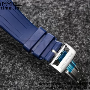AP Royal Oak 2018 SIHH SS Tourbillon R8F Graduated Blue Checkered Dial on Blue Rubber Strap V3 - Super Clone Watch | 1:1 Best Version