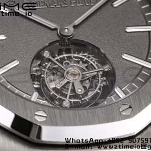AP Royal Oak SS Tourbillon R8F Pure Gray Dial Sticker Makers on Bracelet Flying Tourb - Super Clone Watch | 1:1 Best Version