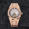 AP Royal Oak 2018 SIHH RG Tourbillon R8F Quadrante grigio graduato Sunburst Tapisserie su bracciale RG Flying Tourb - Orologio super clone | Versione migliore 1:1