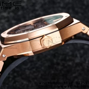 AP Royal Oak 2018 SIHH RG Tourbillon R8F Graduated Gray Sunburst Tapisserie Dial on RG Bracelet Flying Tourb - Super Clone Watch | 1:1 Best Version