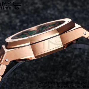 AP Royal Oak 2018 SIHH RG Tourbillon R8F Green Sunburst Tapisserie Dial on RG Bracelet Flying Tourb - Super Clone Watch | 1:1 Best Version