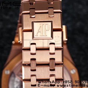 AP Royal Oak 2018 SIHH RG Tourbillon R8F Green Sunburst Tapisserie Dial on RG Bracelet Flying Tourb - Super Clone Watch | 1:1 Best Version