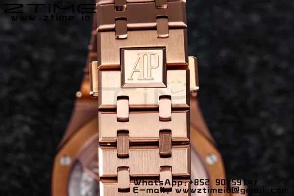 AP Royal Oak 2018 SIHH RG Tourbillon R8F Green Sunburst Tapisserie Dial on RG Bracelet Flying Tourb - Super Clone Watch | 1:1 Best Version