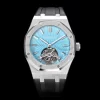 AP AP Royal Oak 2018 SIHH SS Tourbillon R8F Tiffany Sunburst Tapisserie Dial on Black Rubber Strap V3 - スーパークローンウォッチ｜1:1ベストバージョン
