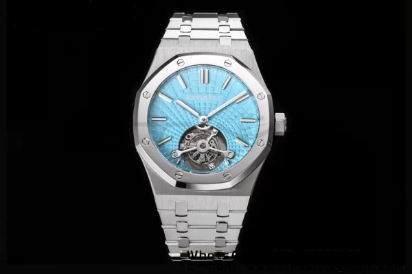 AP AP Royal Oak 2018 SIHH SS Tourbillon R8F Tiffany Sunburst Tapisserie Dial on SS Bracelet V3 - Super Clone Watch | 1:1 Best Version