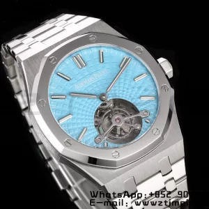 AP AP Royal Oak 2018 SIHH SS Tourbillon R8F Tiffany Sunburst Tapisserie Dial on SS Bracelet V3 - Super Clone Watch | 1:1 Best Version