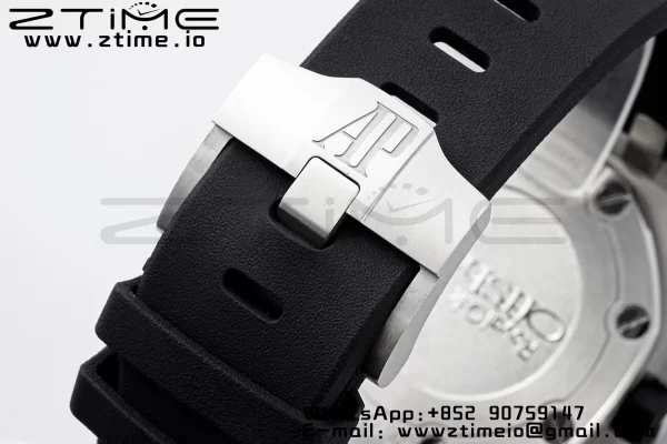 AP Royal Oak Offshore Diver 15703 APSF 1:1 Best Edition Black Dial on Black Rubber Strap SA3120 Super Clone V2 - Super Clone Watch | 1:1 Best Version