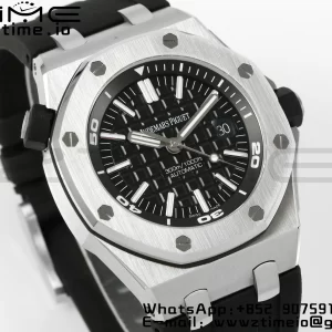 AP Royal Oak Offshore Diver 15710 APSF 1:1 Best Edition Black Dial on Black Rubber Strap SA3120 Super Clone V2 - Super Clone Watch | 1:1 Best Version