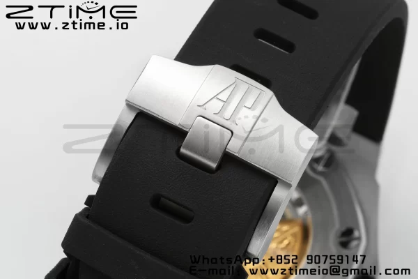 AP Royal Oak Offshore Diver 15710 APSF 1:1 Best Edition Black Dial on Black Rubber Strap SA3120 Super Clone V2 - Super Clone Watch | 1:1 Best Version