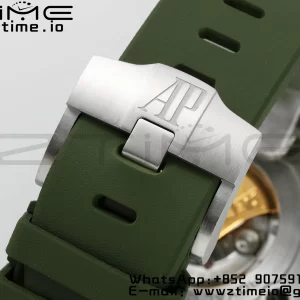 AP Royal Oak Offshore Diver 15710 APSF 1:1 Best Edition Green Dial on Green Rubber Strap SA3120 Super Clone V2 - Super Clone Watch | 1:1 Best Version