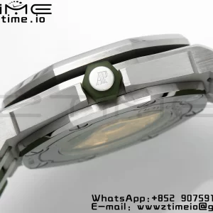 AP Royal Oak Offshore Diver 15710 APSF 1:1 Best Edition Green Dial on Green Rubber Strap SA3120 Super Clone V2 - Super Clone Watch | 1:1 Best Version
