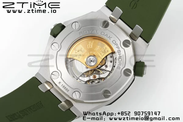 AP Royal Oak Offshore Diver 15710 APSF 1:1 Best Edition Green Dial on Green Rubber Strap SA3120 Super Clone V2 - Super Clone Watch | 1:1 Best Version