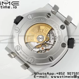 AP Royal Oak Offshore Diver 15710 APSF 1:1 Best Edition White Dial on White Rubber Strap SA3120 Super Clone V2 - Super Clone Watch | 1:1 Best Version