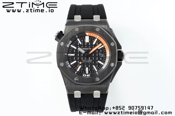 AP Royal Oak Offshore Diver 15707 Black Ceramic APSF 1:1 Best Edition SA3120 Super Clone - Super Clone Watch | 1:1 Best Version