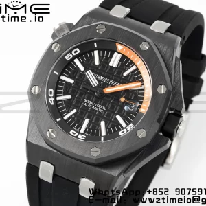 AP Royal Oak Offshore Diver 15707 Black Ceramic APSF 1:1 Best Edition SA3120 Super Clone - Super Clone Watch | 1:1 Best Version