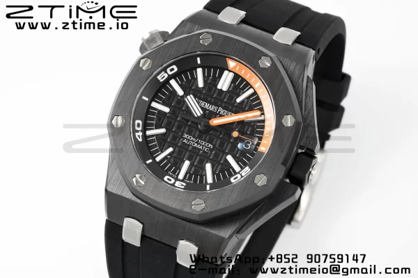AP Royal Oak Offshore Diver 15707 Black Ceramic APSF 1:1 Best Edition SA3120 Super Clone - Super Clone Watch | 1:1 Best Version