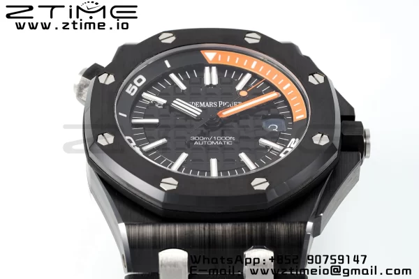 AP Royal Oak Offshore Diver 15707 Black Ceramic APSF 1:1 Best Edition SA3120 Super Clone - Super Clone Watch | 1:1 Best Version
