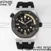 AP Royal Oak Offshore Diver 15720 SS APSF 1:1 Best Edition Black Dial Ceramic Bezel on Black Rubber Strap A4308 Super Clone - Super Clone Watch | 1:1 Best Version