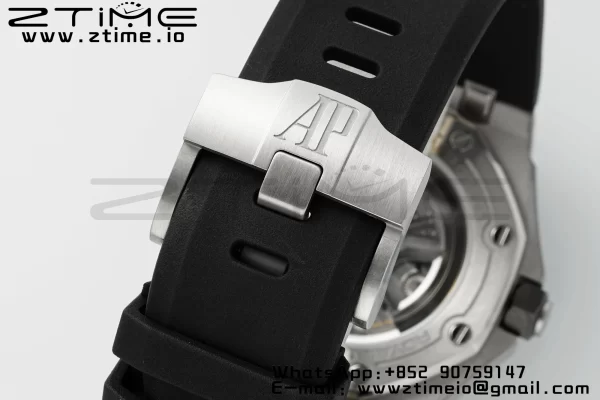 AP Royal Oak Offshore Diver 15720 SS APSF 1:1 Best Edition Black Dial Ceramic Bezel on Black Rubber Strap A4308 Super Clone - Super Clone Watch | 1:1 Best Version