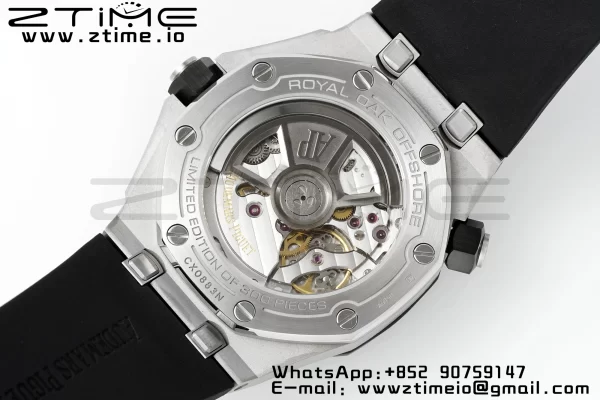 AP Royal Oak Offshore Diver 15720 SS APSF 1:1 Best Edition Black Dial Ceramic Bezel on Black Rubber Strap A4308 Super Clone - Super Clone Watch | 1:1 Best Version