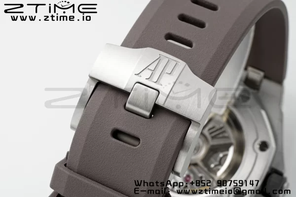 AP Royal Oak Offshore Diver 15720 SS APSF 1:1 Best Edition Cadran gri pe curea de cauciuc gri A4308 Super Clone - Super Clone Watch | 1:1 Best Version