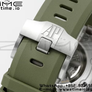 AP Royal Oak Offshore Diver 15720 SS APSF 1:1 Best Edition Green Dial on Green Rubber Strap A4308 Super Clone - Super Clone Watch | 1:1 Best Version