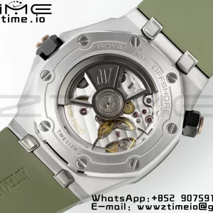 AP Royal Oak Offshore Diver 15720 SS APSF 1:1 Best Edition Green Dial on Green Rubber Strap A4308 Super Clone - Super Clone Watch | 1:1 Best Version