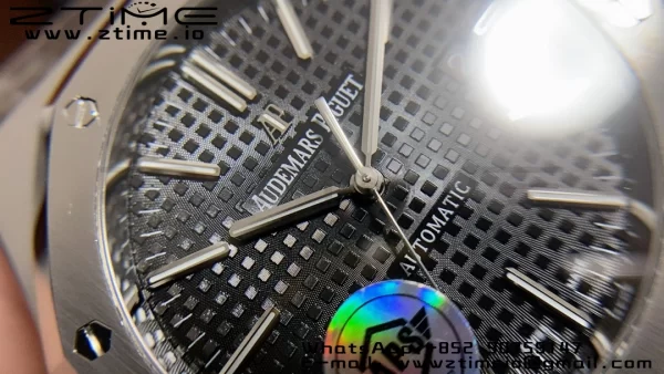 AP Royal Oak 41mm 15400 SS APSF 1:1 Best Edition Black Textured Dial on SS Bracelet SA3120 Super Clone V3 - Super Clone Watch | 1:1 Best Version