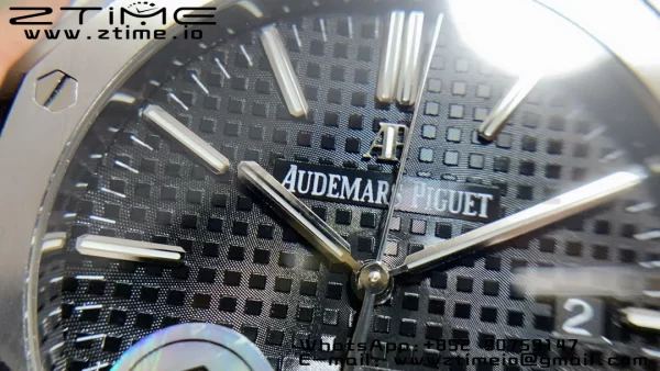 AP Royal Oak 41mm 15400 SS APSF 1:1 Best Edition Black Textured Dial on SS Bracelet SA3120 Super Clone V3 - Super Clone Watch | 1:1 Best Version