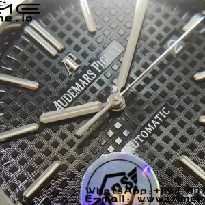 AP Royal Oak 41mm 15400 SS APSF 1:1 Best Edition Black Textured Dial on SS Bracelet SA3120 Super Clone V3 - Super Clone Watch | 1:1 Best Version